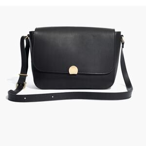 Madewell Crossbody Bag Black Leather The Abroad Shoulder Adjustable Classic